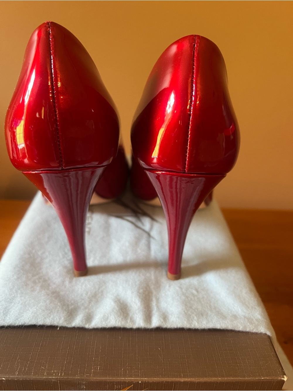 Classic Red Patent Stiletto Pumps for Women